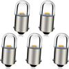 Ruiandsion - 5 lampadine LED BA9S da 12 V, luce bianca calda, BA9 53 57 1895 64111 2835, 1 SMD LED, per interni dell'auto, portiere, luci di cortesia, luci da lettura
