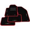 Generico Tappetini compatibili con Fiat Bravo 2007-2014, ricamo bandiera Italia, kit tappetini auto personalizzati, set tappeti in moquette, bordo rosso.