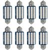 A2ZWORLD 8pcs Lampadine LED Siluro 36mm Canbus, T11 SV8.5 C5W 12V Luce per Auto, 30 Smd 3014 1.8W 160lm, Luce Auto Colore Blu