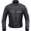 BORLENI Giacca da Moto Uomo Tutte le Stagioni Giubbotto Motociclista con Protezioni CE Gilet Termico Removibile Antivento per Donna Nero XL