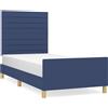 vidaXL Struttura letto senza materasso blu 90x200 cm in tessuto