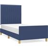 vidaXL Struttura letto senza materasso blu 90x200 cm in tessuto
