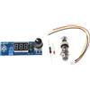 Hoppipola Stazione di saldatura digitale, regolatore di temperatura, kit con display LCD per impugnatura T12, PCB 12-24 V, scheda di controllo con manopola, interruttore di vibrazione e indicatore di