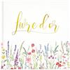 Szhhrxi Libro degli ospiti per matrimonio con motivi floreali, 21,5 x 21,5 cm, copertina rigida, 120 pagine, libro Scrapbooking per matrimoni, battesimi e compleanni (piccole margherite)