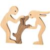 XLWLLNJ Ornamenti di Statue di Coppia E Cane, Sculture di Cani per Scrivania,