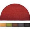 Karat, Zerbino in cocco con retro antiscivolo, rosso semicircolare, 60 x 90 cm, 1,7 cm