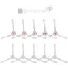 VOUPRONGZY Spazzole Laterali di Ricambio per Xiaomi Robot Vacuum Mop 2S / Mop P/Mop Pro Accessori, 10 Spazzole Laterali, 1 Spazzola di Pulizia