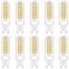 Aiwerttes Lampadina a LED G9, 9 W (equivalente a 80 W alogena), lampadine G9 per illuminazione domestica, 900LM AC85V-265V, bianco caldo 3000K, confezione da 10