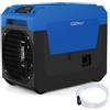COSTWAY 66 L/Giorno Deumidificatore Commerciale, Deumidificatore Industriale Portatile con Tubo di Scarico, Pannello di Controllo, Timer, per Scantinati e Garage, Fino a 167 m² (Blu)