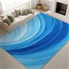 Generico Tappeto Salotto 140 x 200 cm, Morbido Camera da Letto Antiscivolo Lavabile, Stile pittura a olio Oceano Minimalista Tappeti Sala Soggiorno Cameretta Ufficio Grande, Azzurro