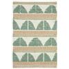 Tranquillo Tappeto di cotone Geometric verde/beige Passatoia fatto a mano 100% cotone, soggiorno, camera da letto, cameretta dei bambini, corridoio, 90 x 60 cm