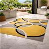 Generico Tappeto,Moderno geometrico ocra giallo senape, grigio, nero, bianco, 200 x 300 cm, Tappeti grandi dimensioni Salotto Grande Soggiorno Camera Da Letto Rugs