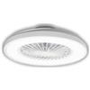 Zephir Ventilatore Plafoniera LED 30W, Luce Bianca CCT, 6 Velocità, Timer, Funzione Reverse E Notturna, 7 Pale Trasparenti, 14.5x48.5 Cm