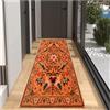 BORKOY BORKYO Tappeto Corridoio Antiscivolo Lavabile 50x200cm Arancione con Fiori Morbido Passatoia Cucina Vintage Tappeto Runner per Ingresso e Lavanderia Camera Soggiorno Scendiletto
