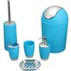 SPORTARC Il set completo da bagno da 6 pezzi include tutto il necessario per un ambiente da bagno elegante e organizzato (blu)