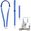 Lufdegim 3 cinghie regolabili per toelettatura cani e animali domestici, in nylon, con anelli a D, per tagliare i capelli e fare il bagno (blu)