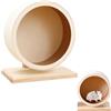 Jinfanshurich ruota per criceti in legno, 15cm Tranquilla ruota per criceti per criceti nani, gerbilli degus, Con strisce di sughero di ricambio