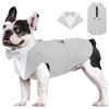 AOFITEE Set smoking elegante per cani di taglia piccola, completo elegante con camicia, papillon staccabile e colletto, ideale per matrimoni, Natale, Halloween e feste