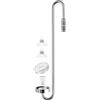 Clscea Diffusore di CO2 per acquario in acciaio inox, atomizzatore CO2 con gancio a S con valvola di ritegno integrata e disco sostituibile per acquario e vasca, 35 cm (L)
