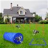 Aufun Set Attrezzature per Agility Cani, Composto da Tunnel per Cani, bastoni per agilità, Cerchio da Salto, Allenamento all'Aria Aperta, fusti Conici con Borsa per Il Trasporto (Blu+Arancione)