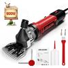Dragro Tosatrice per pecore da 600 W, tosatrice professionale per animali, kit per la toelettatura del bestiame da fattoria, tosatrice elettrica resistente, per animali a pelo spesso (tosatrici per