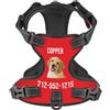 WINKEEY Pettorina per cani Personalizzata, Pettorina per cani Taglia Piccola, Media e Grande, ad h, Personalizzabile con nome e numero di telefono, Riflettente