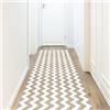 Viniliko Tappeto Chevron 2, Vinile, Marrone e Bianco, 66 x 250 x 3 cm