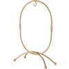 Bard's Oval Shaped Gold-Toned Wrought Iron Ornament Stand, 11 H x 7.25 W x 7.25 D