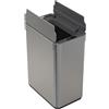 WELL HOME MOBILIARIO & DECORACIÓN Well Home - Pattumiera da 70 l, colore metallico in acciaio inox, con apertura ad ali e sensore automatico H. 77 cm