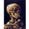 Wee Blue Coo VINCENT VAN GOGH SKULL WITH A BURNING CIGARETTE OLD ART PAINTING PRINT 12x16 inch 30x40cm Cranio SIGARO Dipingere