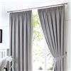 Fusion - Dijon - Cover, Silver, Curtains: 90 Width x 54 Drop (229 x 137cm)