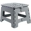 Armo Home Armo® Sgabello pieghevole con maniglia per il trasporto, sgabello pieghevole compatto, poggiapiedi fai da te, scala, peso massimo 150 kg (grigio)