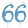 Graziano Candelina Numerale Glitter CELESTE n.6 (Confezione da 2)