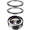 Generico Lens Kit，,Compatibile con il kit di lenti for telefono con fotocamera APEXEL HD, obiettivo macro grandangolare 10x da 120 gradi 4K + filtro a stella CPL for tutti gli smartphone(2in1 lens cpl star)