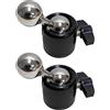Oxxggkao 2 adattatori per testa a sfera in metallo con sfera da 17 mm e 1 vite da 4 pollici per treppiede supporto per telefono staffa per fotocamera doppia testa adattatori per supporto