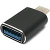 System-S Adattatore USB 3.1 tipo C maschio a 3.0 A femmina 5 Gbps 100 W in nero