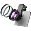 Generico Lens Kit， Compatibile con APEXEL 100mm Ultra Macro Obiettivo HD Micro Obiettivi for fotocamera con luce LED e filtri, compatibile con iPhone Samsung telefoni Macro Fotografia(Macro with filters)