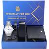 BSTcentelha Set Regalo da Uomo Orologio da Polso Cintura Portachiavi Occhiali da Sole Regalo da Uomo Festa Del Papà Regalo di San Valentino matrimonio Natale Fidanzato Set Regalo