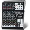 SOWOITIG Mixer audio a 6 canali Mixer Console con 99 effetti DSP, scheda di mixaggio del suono Mixer digitale DJ w/USB Bluetooth MP3 per la registrazione