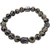 VIE Braccialetto Buddha chakra, Dalmata, Naturale, Taglia unica