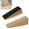 DEFIYEAR 2 fermaporta in legno, resistenti e antiscivolo, fermaporta in legno con base in gomma, per casa, ufficio, cucina, fermaporta in legno resistente, per tutti i tipi di porte, design funzionale
