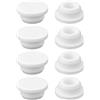 Gosknor 8pz Tappo Troppo Pieno Lavandino Silicone, Cucina Bagno Coperchio Troppo Pieno Lavandino Gomma Rotonda Anello di Rifinitura Tappo Inserimento per Uso Domestico
