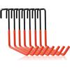 AMONENZ 8 Pezzi Appendi Bici, Robusto Gancio Biciclette, Grande a Forma di S Ganci per Appendere Bici, per Appendere Biciclette, Vasi da Fiori, Attrezzi da Giardino, Nero e Arancione