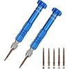 Tinkber 2 Pezzi Multifunzionale di Precisione Cacciavite Kit, 5 in 1 Mini Set Cacciavite, Set di Cacciaviti Piccoli in Lega di Alluminio, per Occhiali da Sole, Orologi, di Strumenti di Riparazione Computer