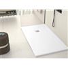 Bagno Super piatto doccia bianco, in mineralmarmo, design moderno, ricoperto di gelcoat (70x120)