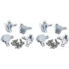 Dormstop Connettore per staffa angolare a 3 vie serie 2020 da 8 pezzi per profilo di estrusione in alluminio da 6 mm con scanalatura a T da 20 x 20 mm