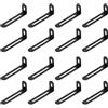 QUARKZMAN 30Pcs Staffe Angolari Regolabili 24mm x 72.5mm x 15mm Nero | Angolo Retto 90 Gradi, Connettore Metallico A Fessura, Per Mobili In Legno Cabinet, Supporto Mensola, A Forma Di L