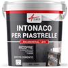 ARCANE INDUSTRIES Intonaco per piastrelle del bagno e cucina, su pavimento e pareti - ARCAMINERAL - 4 kg (circa 2,6 m²) Ferro - ARCANE INDUSTRIES