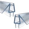 WITEN&NOCK 2 guarnizioni per doccia da 90 cm, con doppio labbro, guarnizione di ricambio per cabina doccia, guarnizione per porta doccia, spessore vetro 5-6 mm