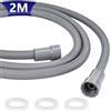 mobumeia Tubo Doccia 2 m, Flessibile Doccia in Nylon, Universale G1/2, con 3 Guarnizioni, Anti-Torsione, Anti-Piega, Antigoccia per Soffioni Standard